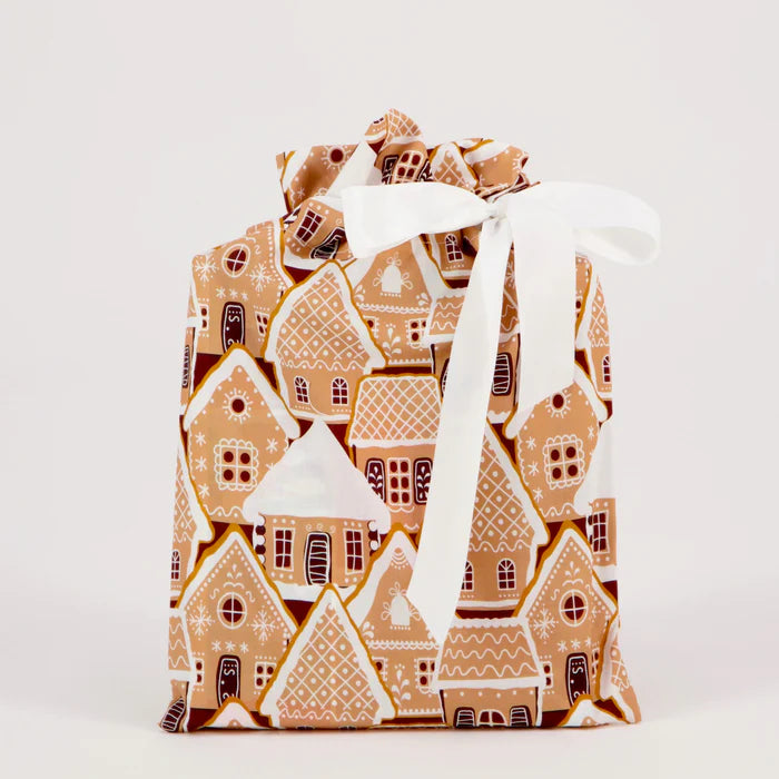 Reusable Gift Bags Set of 10 - Ginger Bread