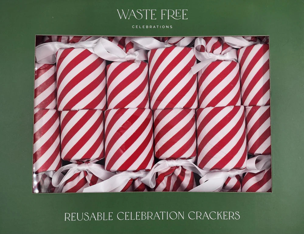 Reusable Christmas Crackers - Candy Cane (6 crackers)